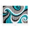 Flash Furniture Turquoise 5' x 7' Modern Plush Abstract Area Rug KP-RG952-57-TQ-GG - alternate 5